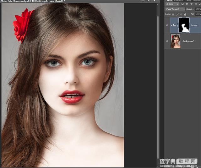PhotoShop CS6 将给美女图片打造出瓷器般的皮肤美白教程13