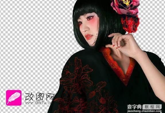 Photoshop 人物照片加上古典水墨背景15