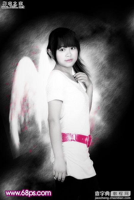 Photoshop 个性的黑白天使2