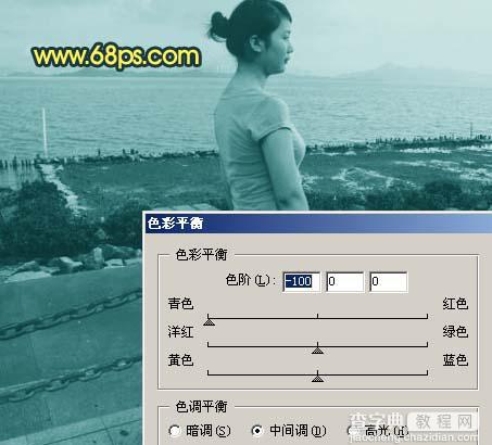 Photoshop 调出外景照片金色的黄昏效果7