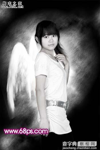 Photoshop 个性的黑白天使17