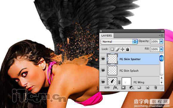 Photoshop制作超酷的黑翼天使23