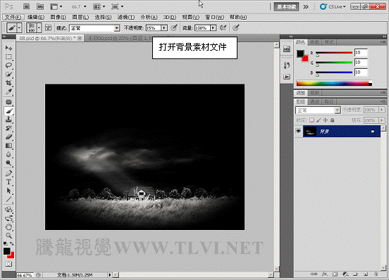 Photoshop CS5 制作飞舞的沙粒特效6