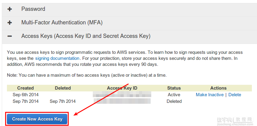 在Linux系统中创建新的亚马逊AWS访问密钥的方法3