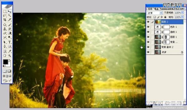 Photoshop 打造晨曦中浪漫的情侣12