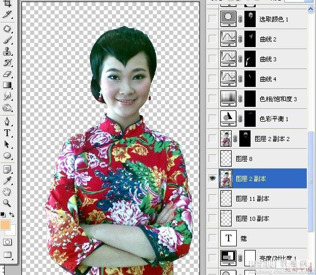 Photoshop将生活照转为漂亮的古典工笔画效果3