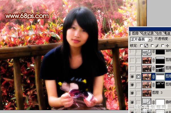 Photoshop 调出外景人物照片鲜丽的洋红色10