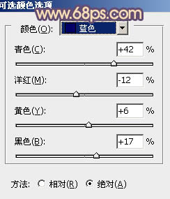 photoshop利用通道替换为树林美女图片加上古典红蓝色17