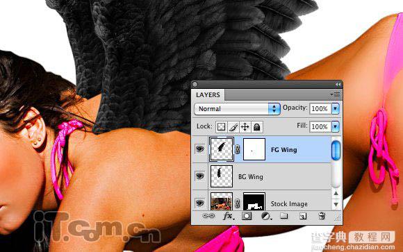 Photoshop制作超酷的黑翼天使14