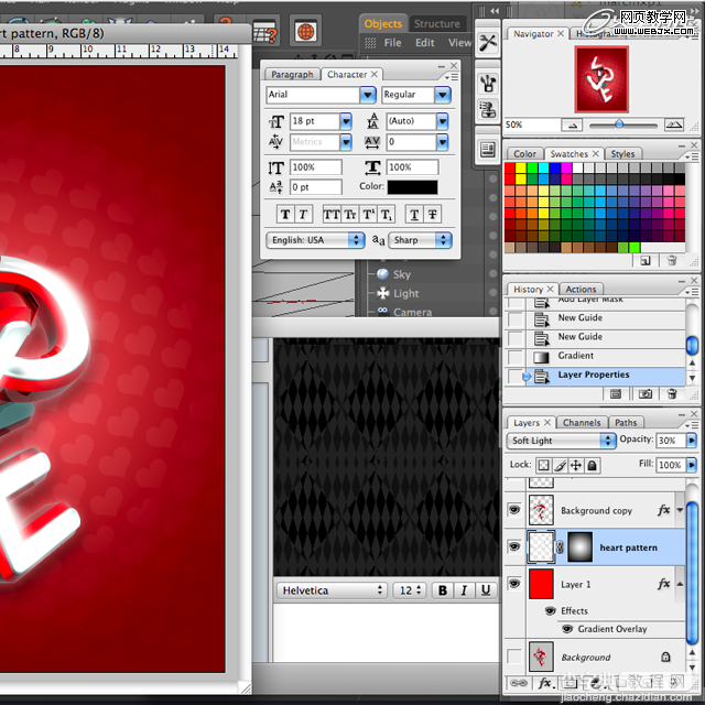 Photoshop和Cinem 4d将打造出漂亮红色的立体LOVE文字效果26