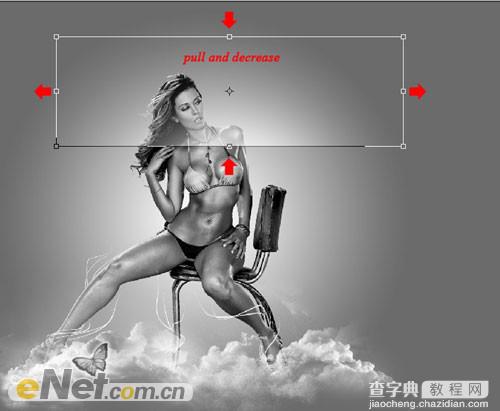 Photoshop将美女图片打造漂亮的灰色星空海报9