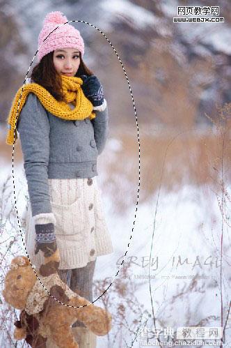 photoshop 浪漫的冬季雪景美女图片6