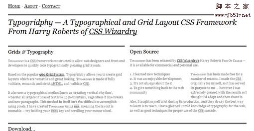 27款经典的CSS框架小结 网页制作必备2