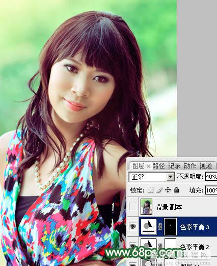 Photoshop将给背光图片美女制作加上甜美的粉红色28