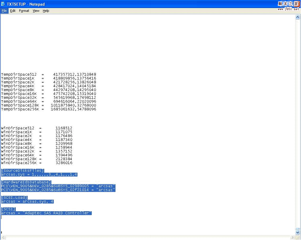 将IBM ServeRAID 8i卡的驱动整合到Win2003安装光盘里3