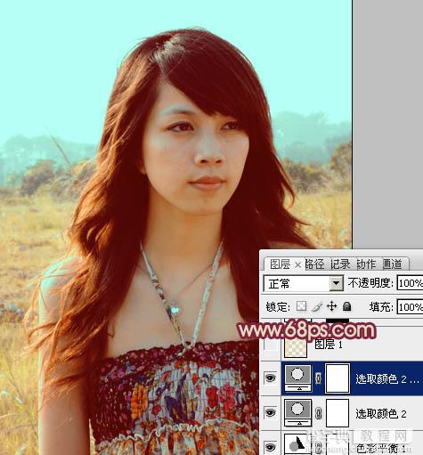 Photoshop将逆光美女图片增加柔和的橙黄色效果15