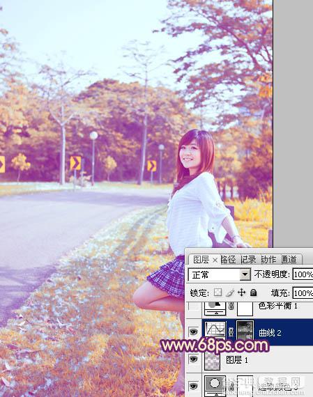 Photoshop将夏季外景图片转成漂亮的秋季暖色效果23