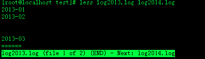 linux中less命令使用详解(内容分页显示)3
