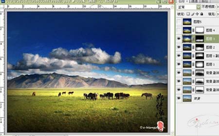 Photoshop 外景照片聚光调色突出画面的主体10