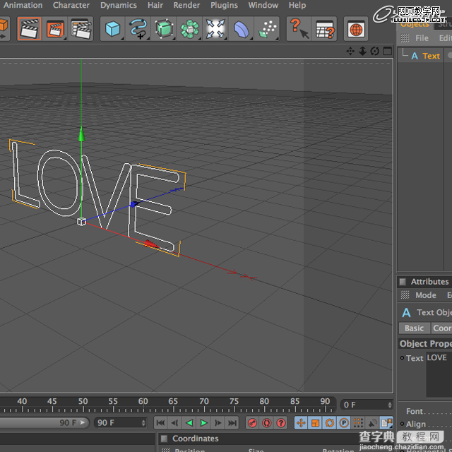 Photoshop和Cinem 4d将打造出漂亮红色的立体LOVE文字效果2