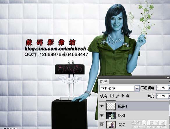 Photoshop 人物照片个性的暗绿色5