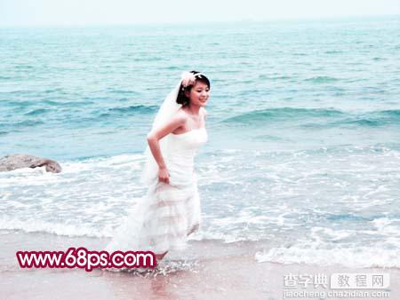 Photoshop调色教程:海景婚纱的美丽9