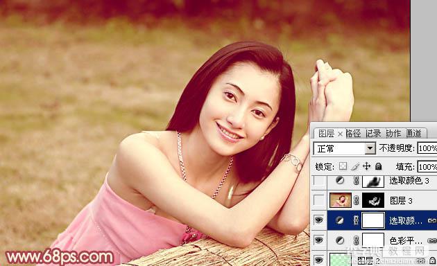 Photoshop将美女图片打造出甜美的春季粉红色20