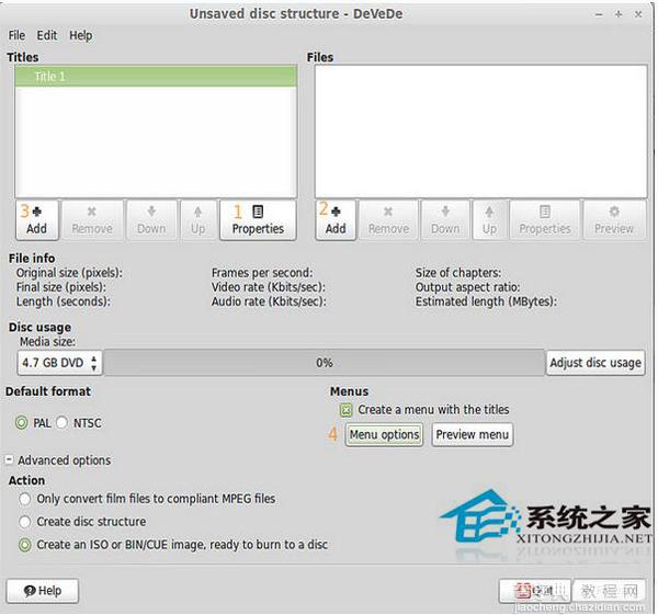 在Linux环境中使用DeVeDe工具如何创建视频DVD2