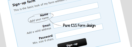 纯语义化XHTML CSS设计表单方法1