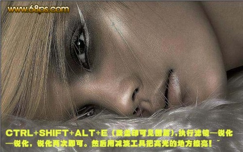 Photoshop 调色古铜金属色调美女教程5