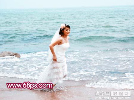 Photoshop调色教程:海景婚纱的美丽6
