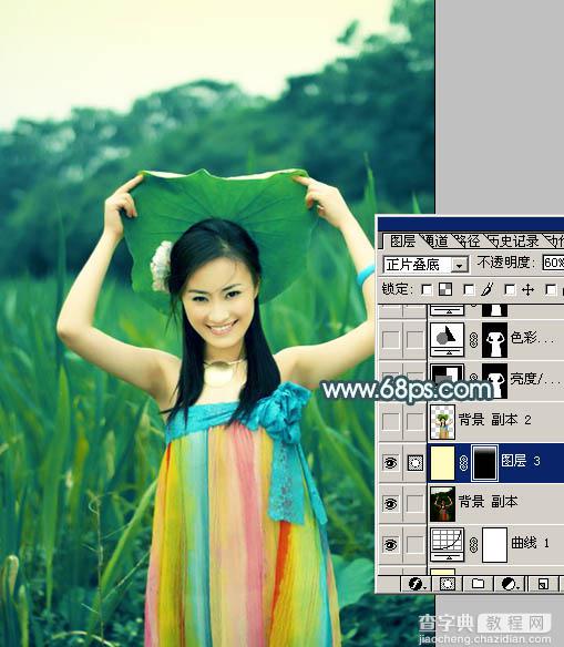 Photoshop 古典的暗黄色外景照片11