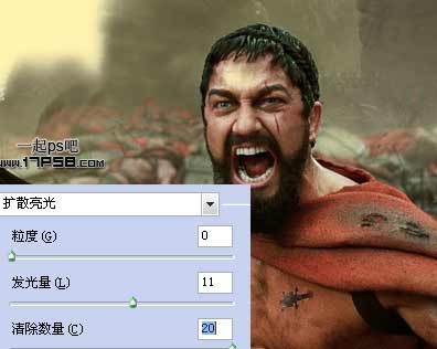 photoshop将斯巴达300勇士图片制作出电影效果7