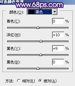 Photoshop将树林人物图片增加上古典暗调蓝红色20