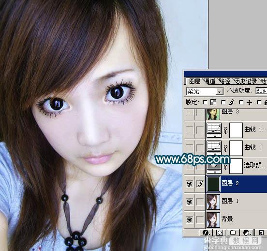 Photoshop 偏色的人物照片修正再现甜美色3