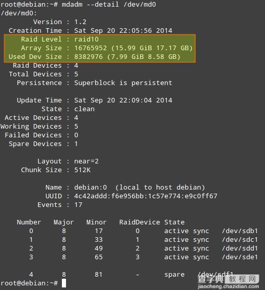 Linux系统设置RAID 10，确保高性能和容错的磁盘输入/输出的图文教程4