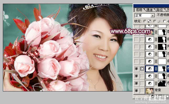 Photoshop 梦幻的青紫色婚片10