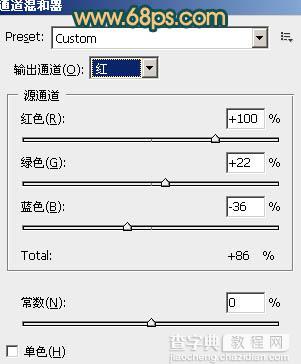 Photoshop下将草地人物图片调成柔美的暗调橙红色17