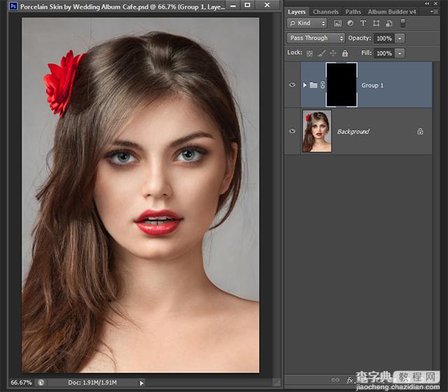 PhotoShop CS6 将给美女图片打造出瓷器般的皮肤美白教程12