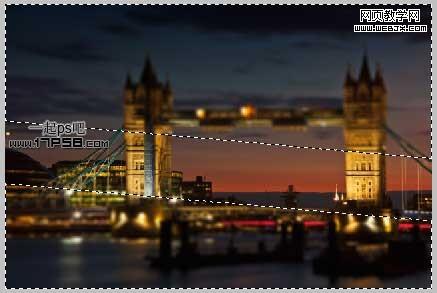 Photoshop将伦敦桥夜景图片制作出移轴镜头特效图片效果实例教程4