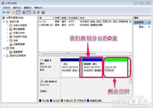 win7系统硬盘分区调整方法图解14