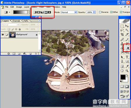 Photoshop 景观图片微缩效果4