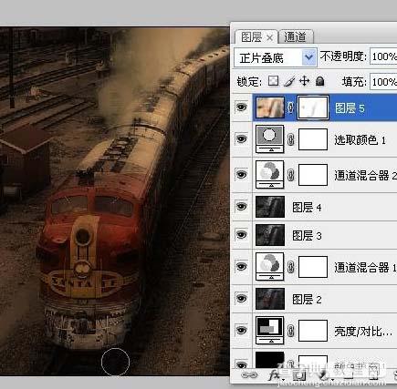 Photoshop 照片经典暗光金色调18