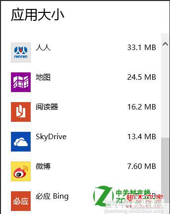 Win8Metro应用安装位置及大小查看方法2