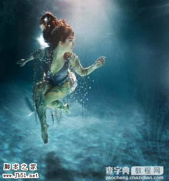 Photoshop 艳丽梦幻的水下人物照片3