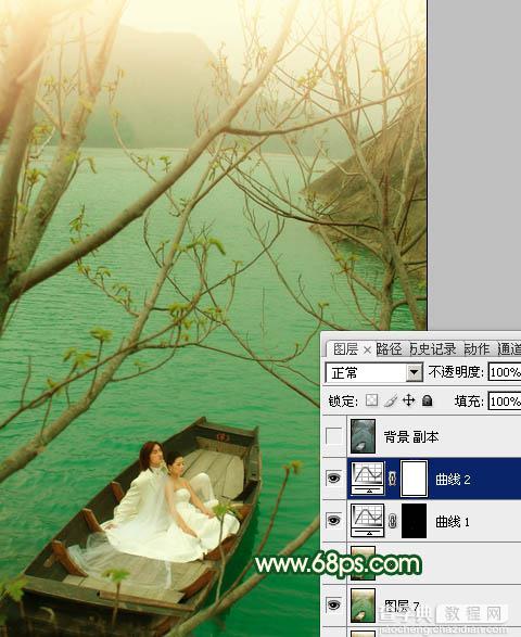 Photoshop制作灿烂的春季绿色婚片20