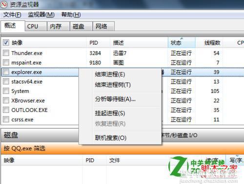 windows7资源监视器在哪及其作用介绍7