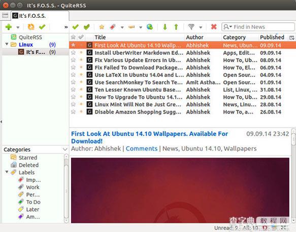 QuiteRSS: Linux桌面的RSS阅读器 你值得拥有1