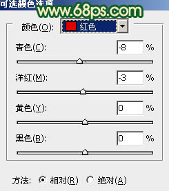 Photoshop将外景人物图片调成流行的青红蜜糖色18