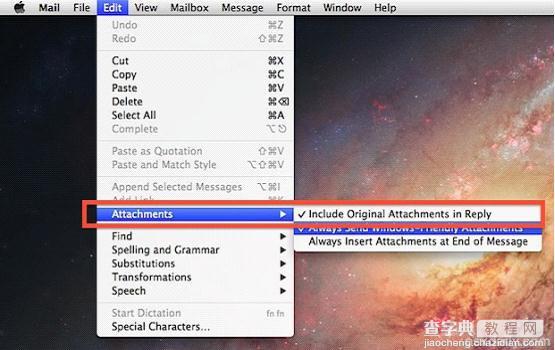 Mac OS X如何在回复邮件时包含附件不让其消失1